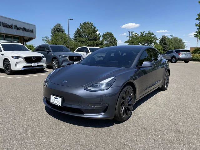 Used 2021 Black Tesla Performance image 2