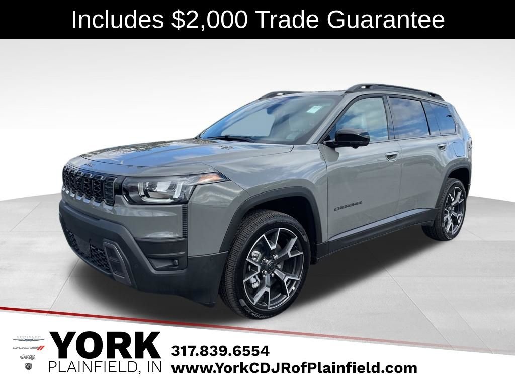 Sting-Gray Clear-Coat Exterior Paint 2026 Jeep Cherokee Overland 4WD SUV / Crossover Four-Wheel Drive
