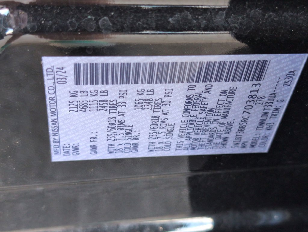 Used 2024 Black Nissan SV image 33