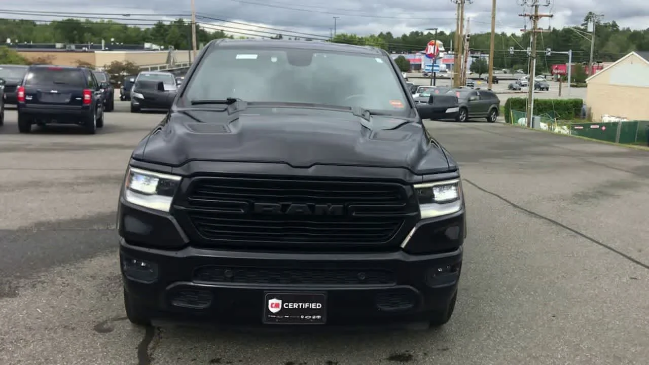 Used 2020 Diamond Black Crystal Pearlcoat Ram Laramie image 3