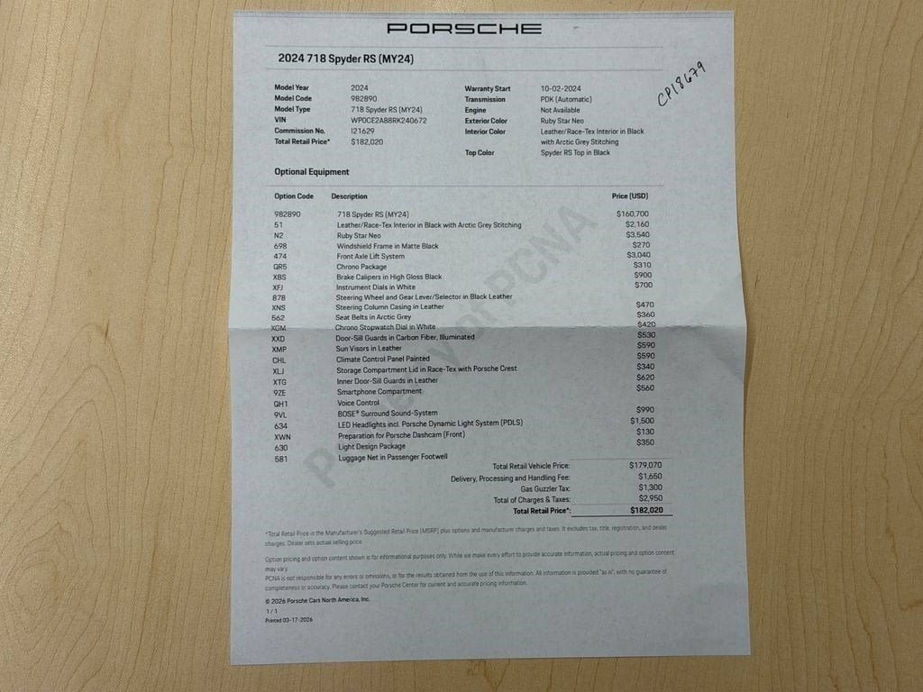Used 2024 Ruby Porsche RS image 36