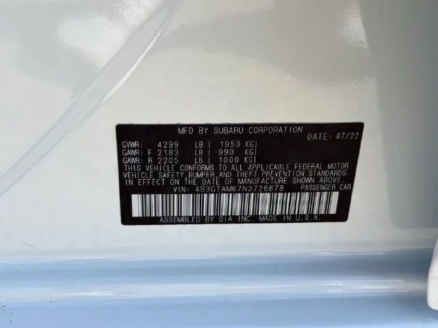 Certified Used 2022 White Subaru Sport image 30