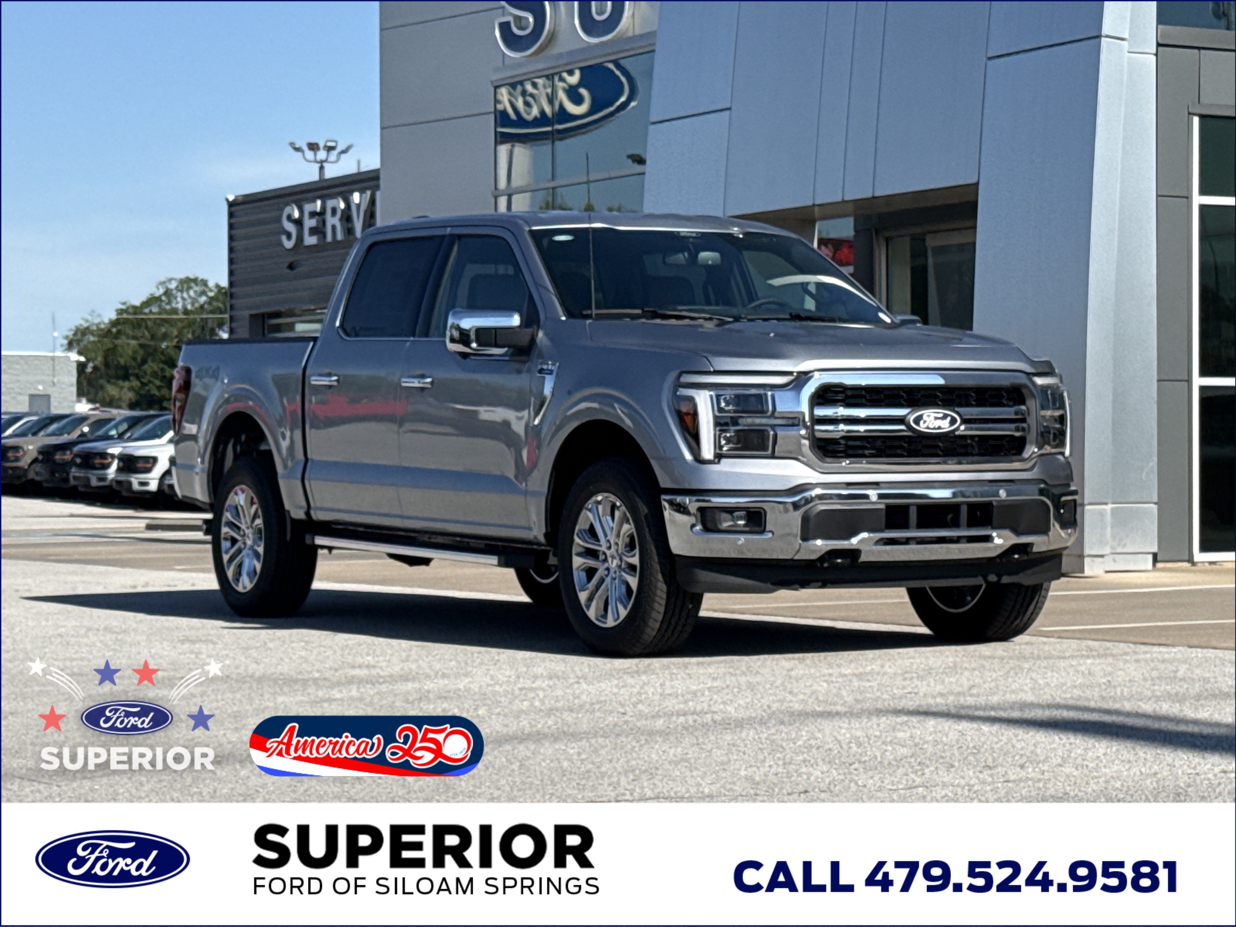 New 2026 Iconic Silver Metallic Ford Lariat 4WD image 1