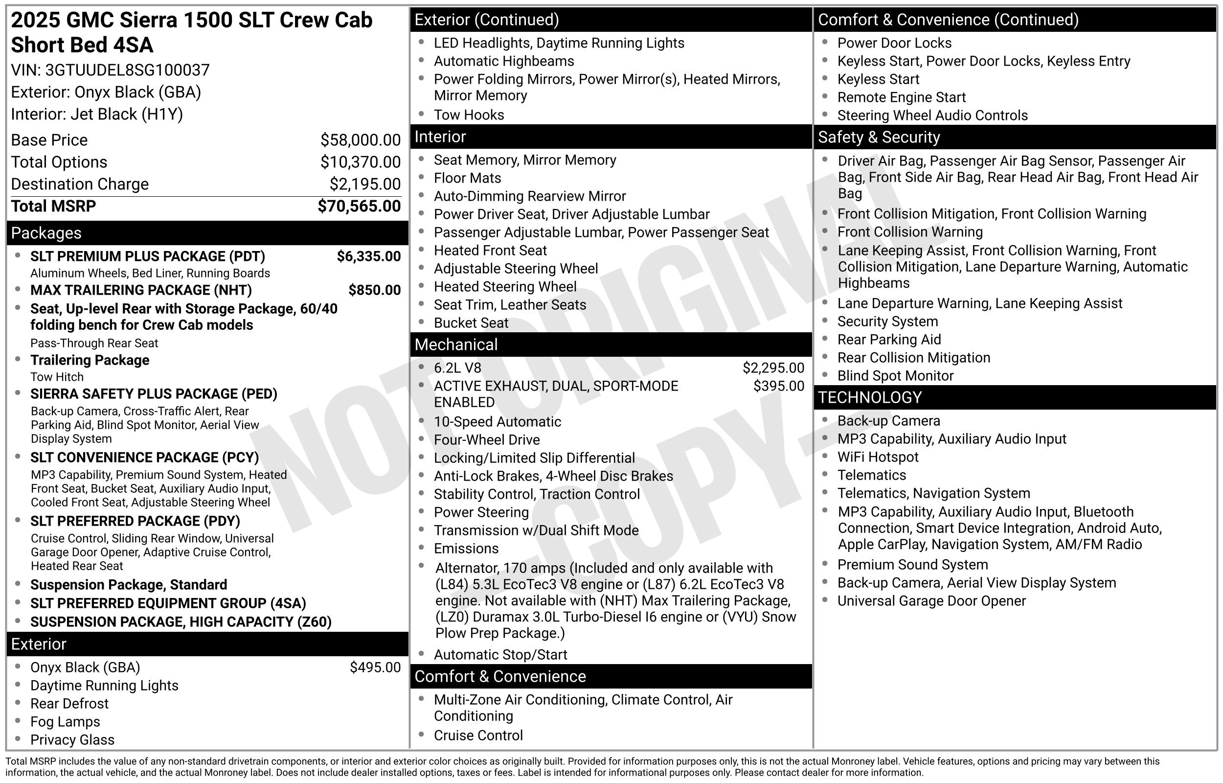 Used 2025 Onyx Black GMC SLT image 47