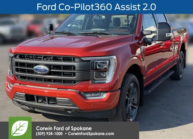 Certified Used 2023 Hot Pepper Red Metallic Tinted Clearcoat Ford Lariat image 6