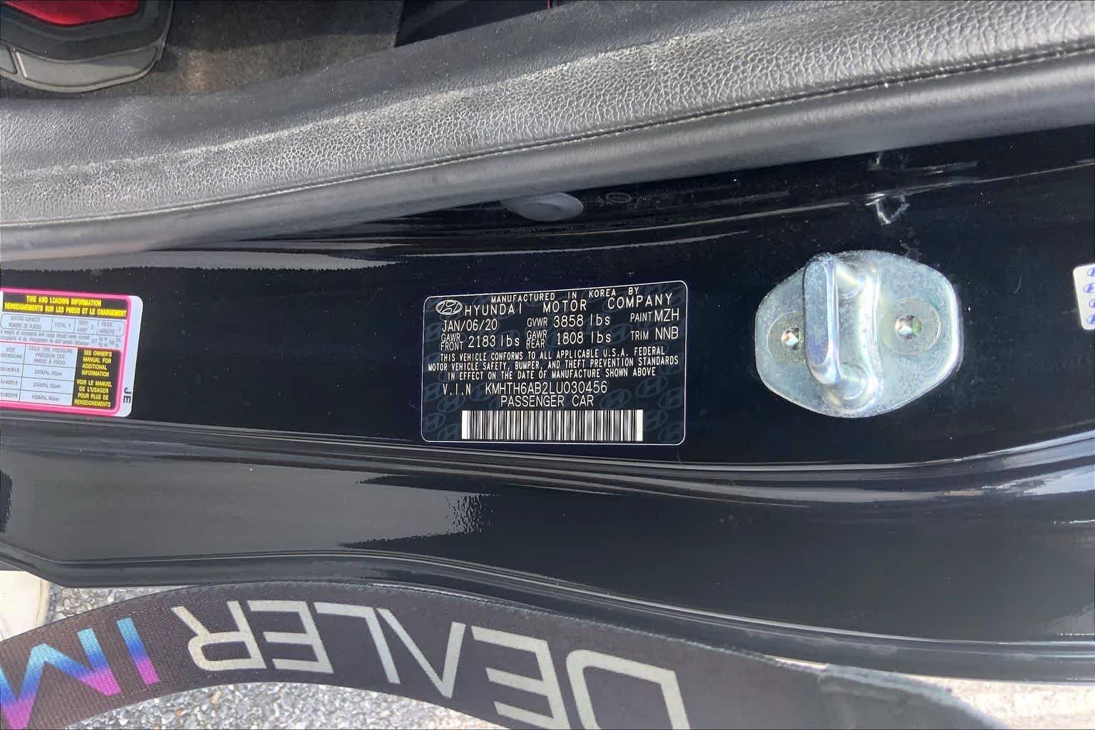 Certified Used 2020 Ultra Black Hyundai Turbo image 32