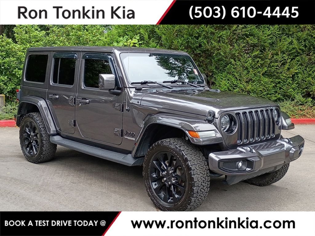 Used 2021 Gray Jeep Unlimited Sahara image 1