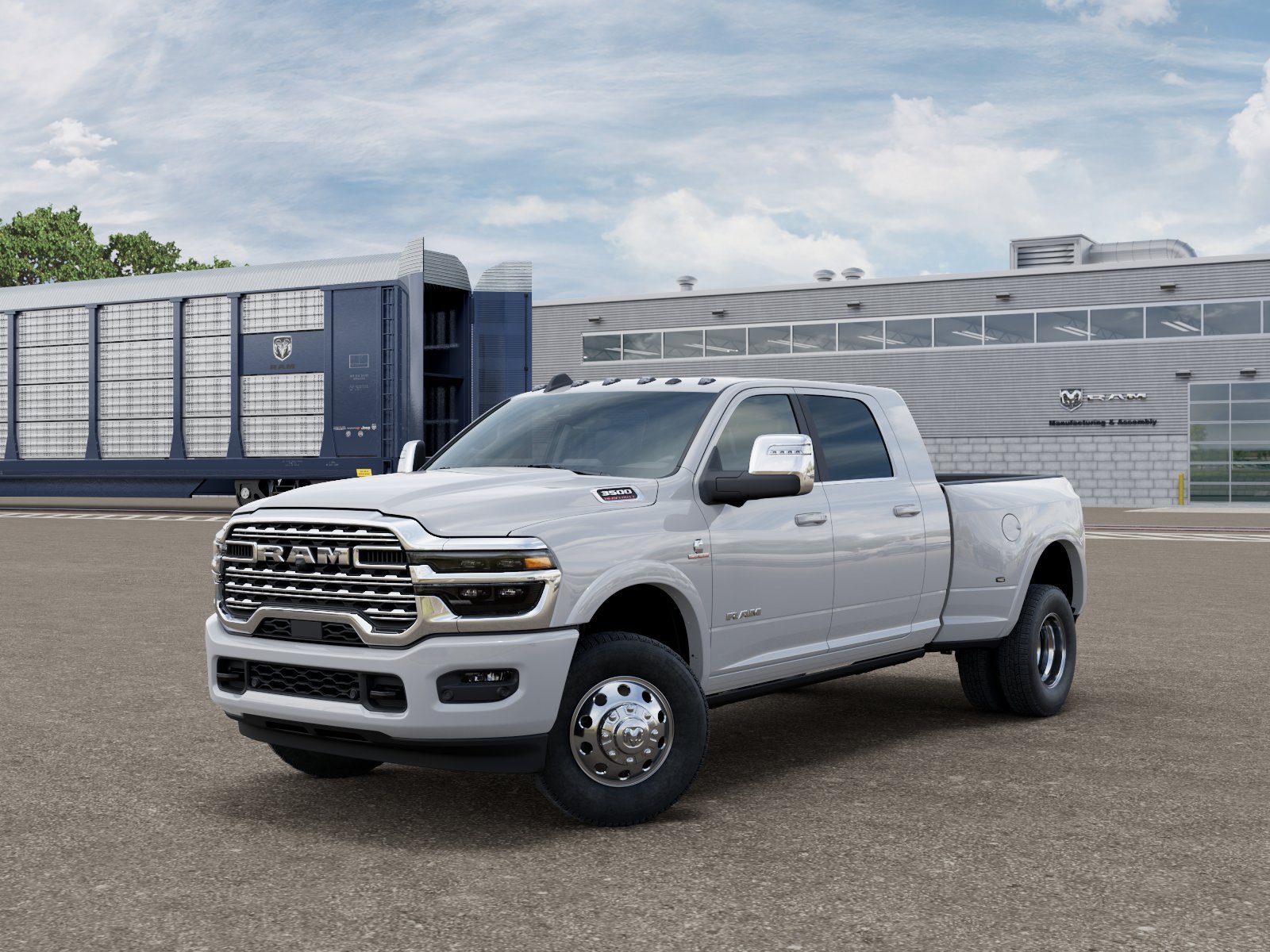 New 2026 Bright White Clear-Coat Exterior Paint RAM Longhorn Dually image 27