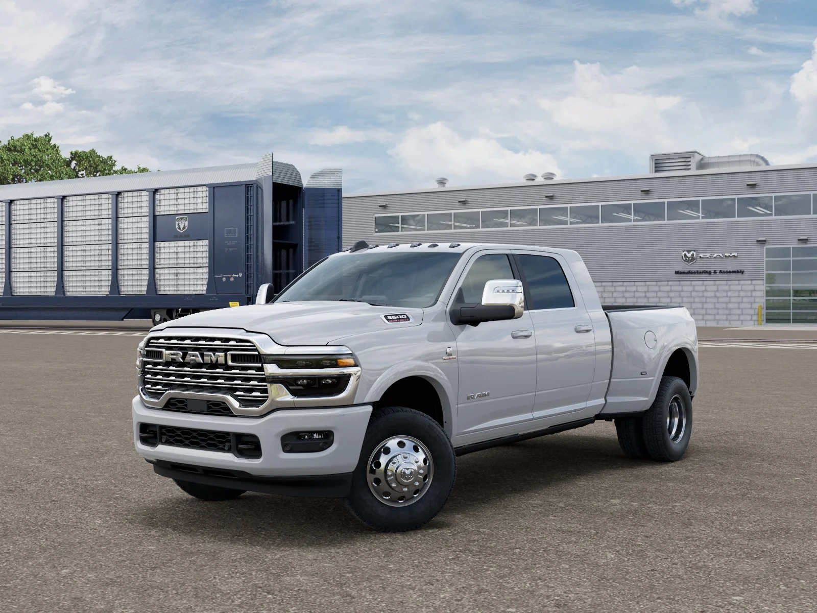 New 2026 Bright White Clear-Coat Exterior Paint RAM Longhorn Dually image 27