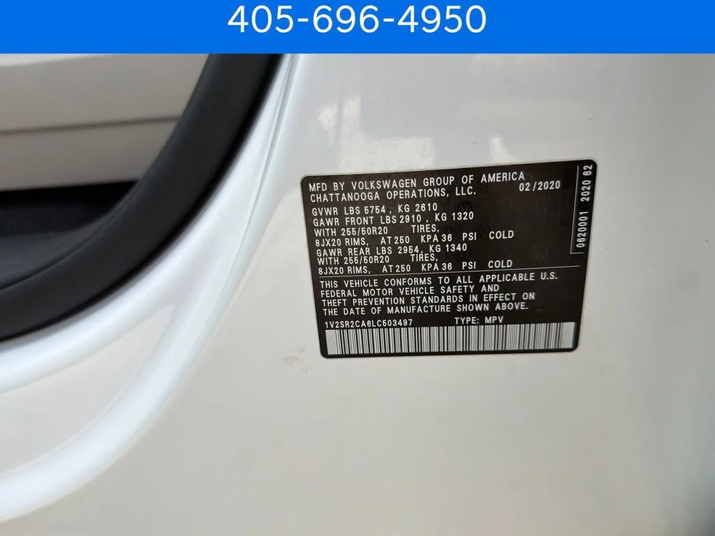 Pre-Owned 2020 Volkswagen Atlas 3.6L V6 SEL R-Line
