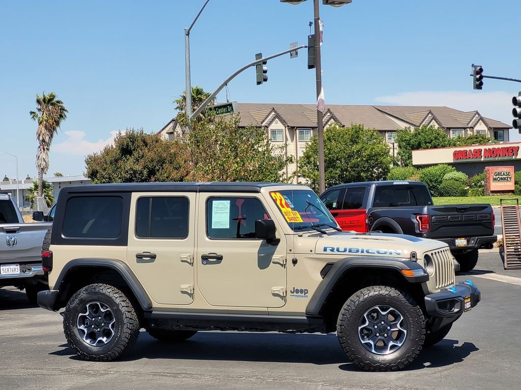 Used 2022 Beige Jeep Unlimited Rubicon 4xe image 3