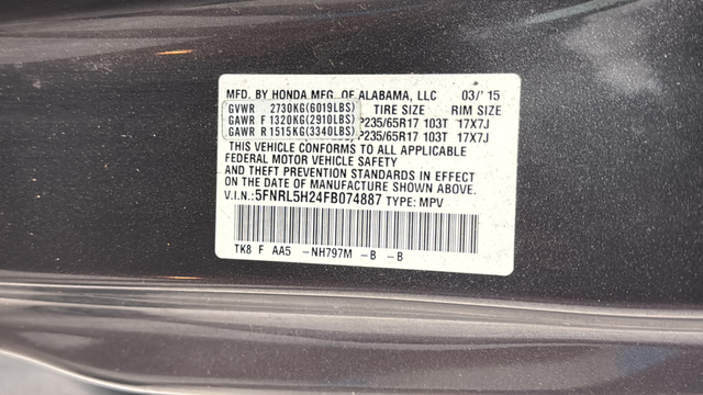 Used 2015 Gray Honda LX image 26