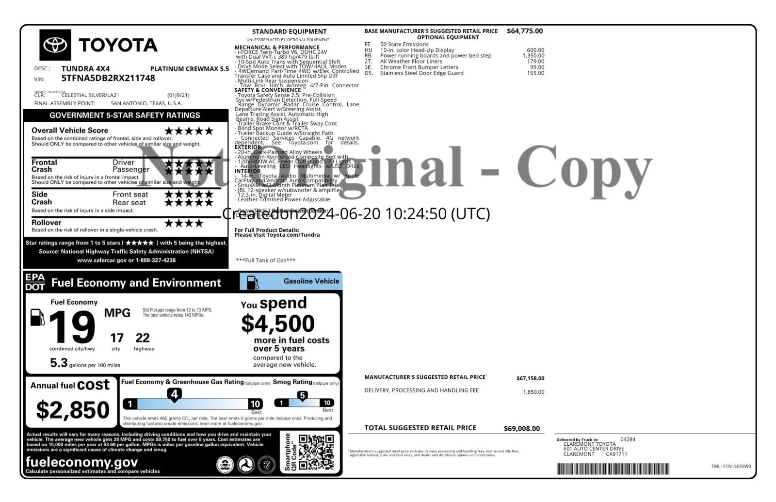 Used 2024 Celestial Silver Metallic Toyota Platinum image 2
