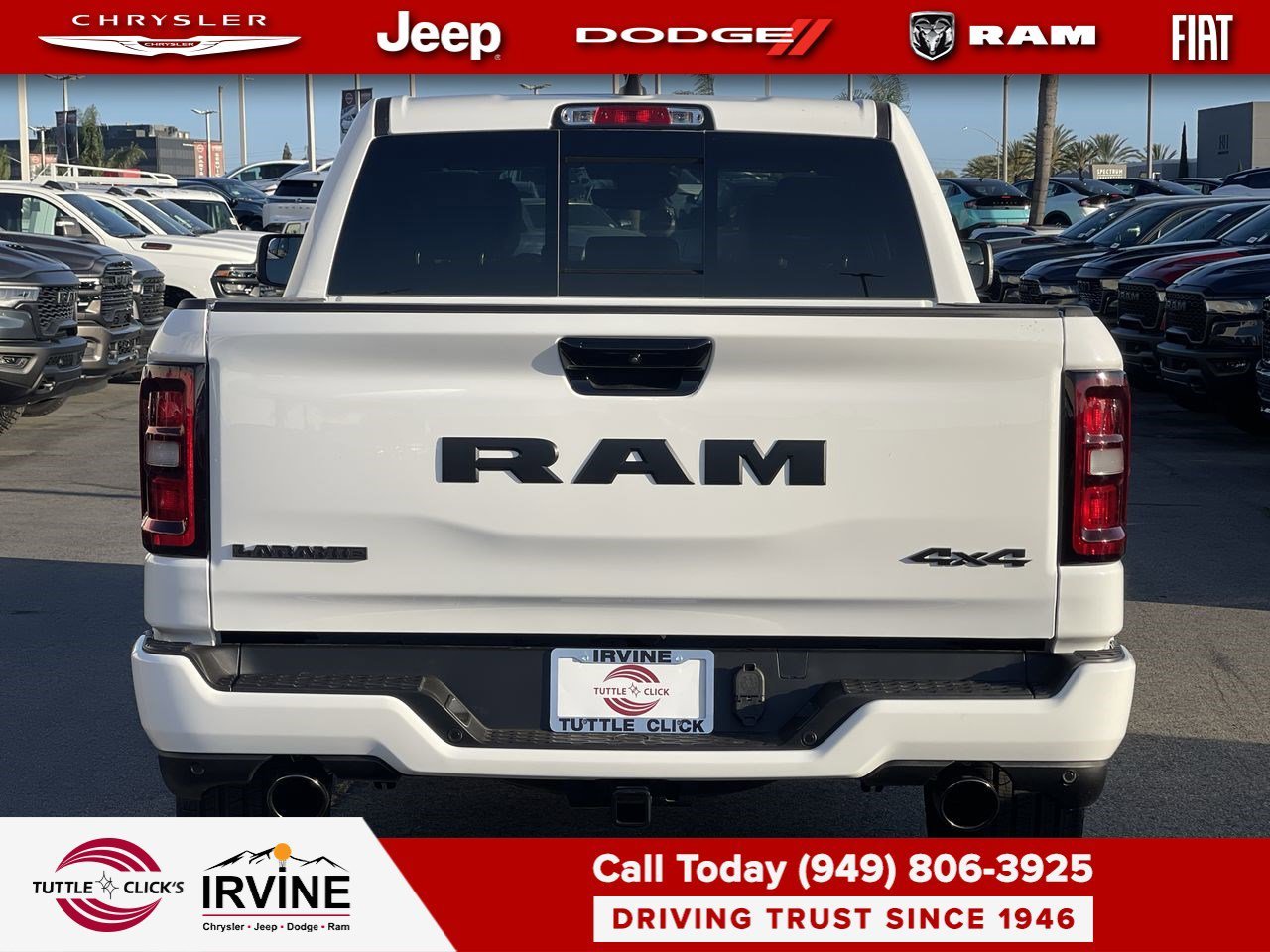 New 2026 Bright White Clear-Coat Exterior Paint RAM Laramie image 5