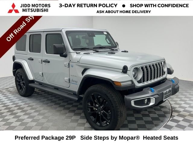Used 2024 Jeep Wrangler 4xe Sahara 4XE with VIN 1C4RJXP68RW298721 for sale in Des Plaines, IL