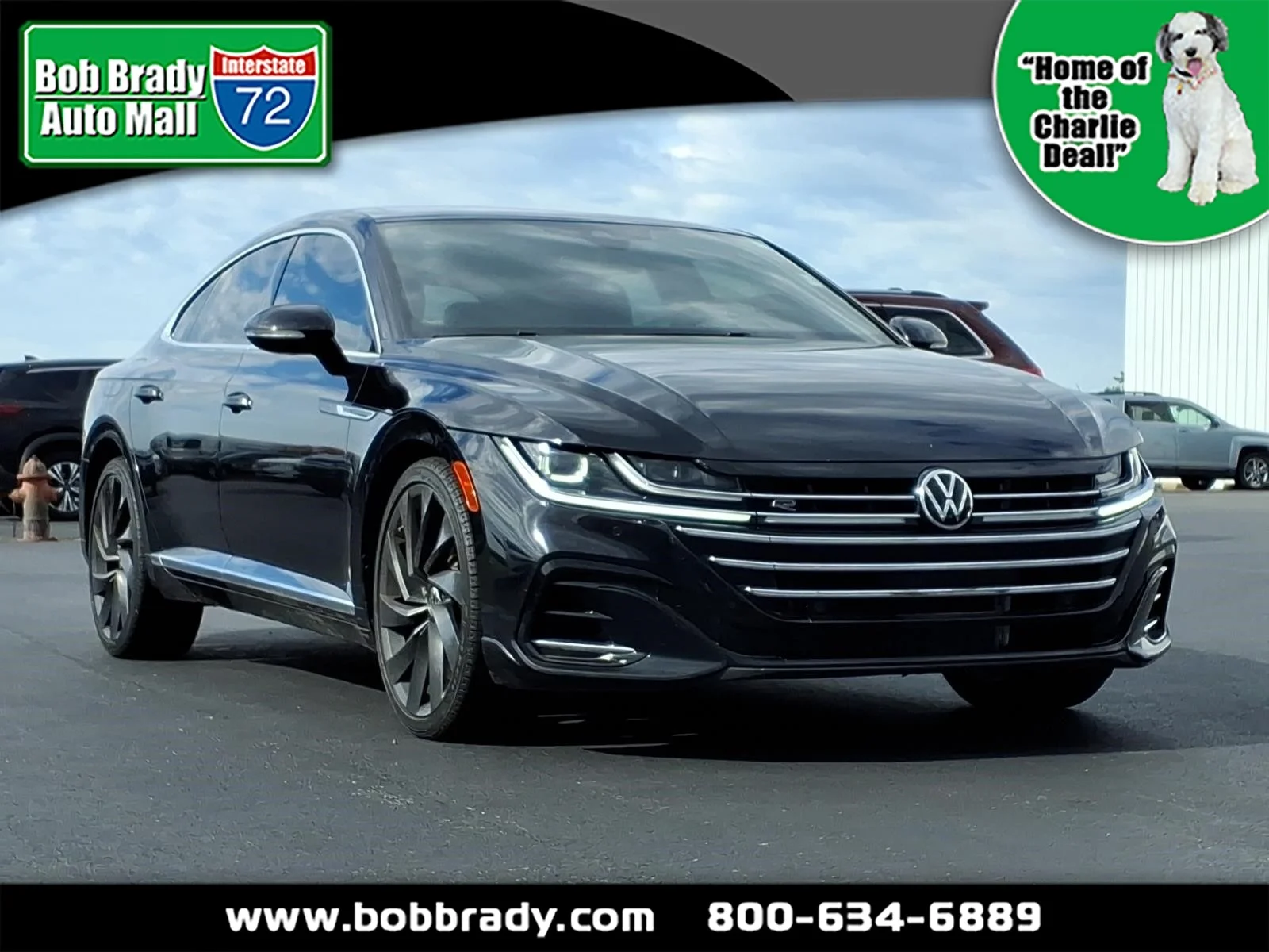 Used 2022 Deep Black Pearl Effect Volkswagen 2.0T SEL R-Line image 1
