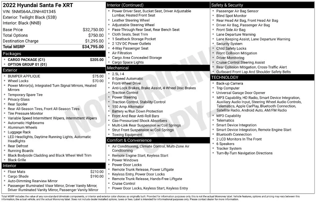 Used 2022 Twilight Black Hyundai XRT image 3