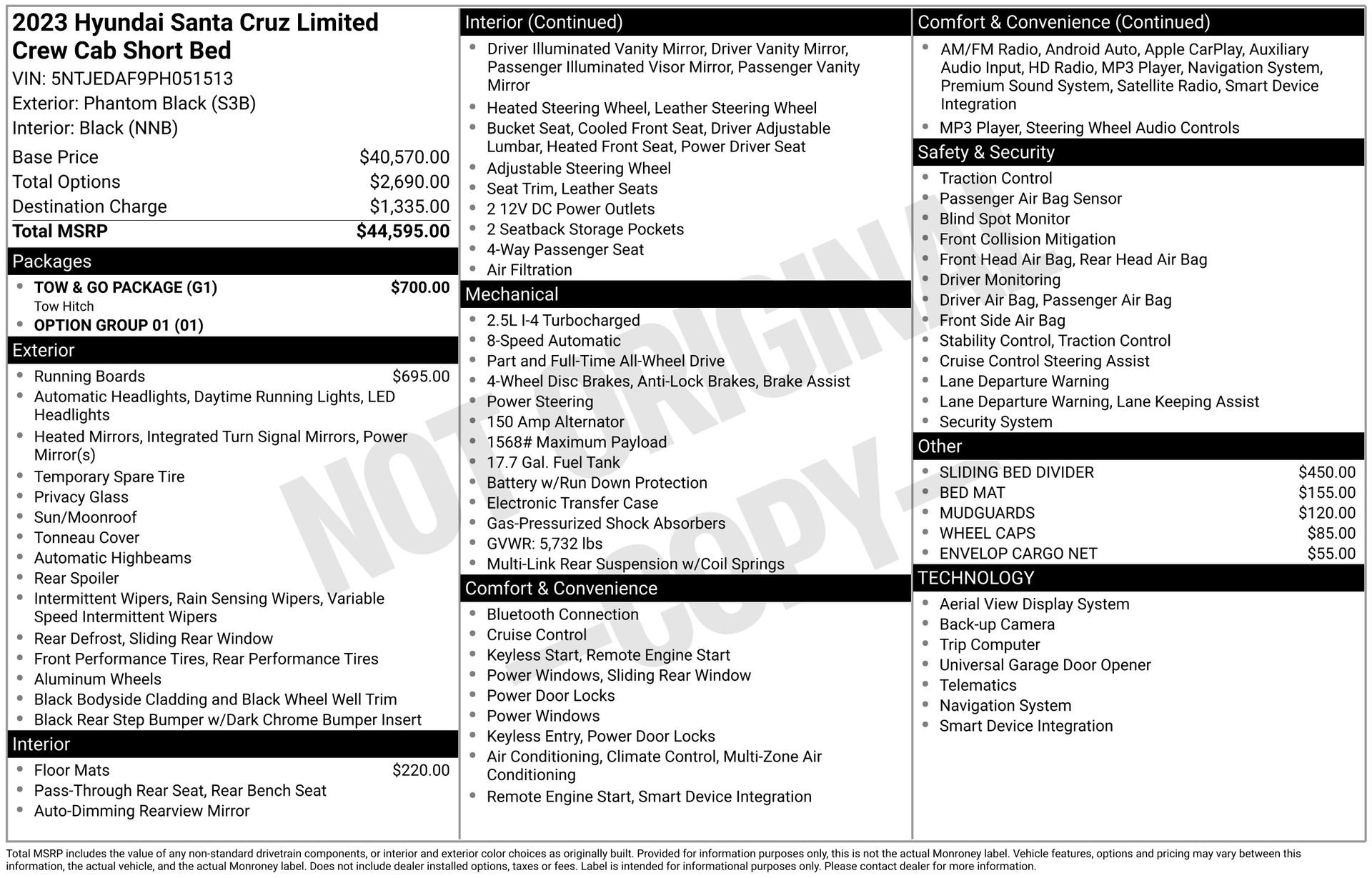 2023 Hyundai Santa Cruz Limited