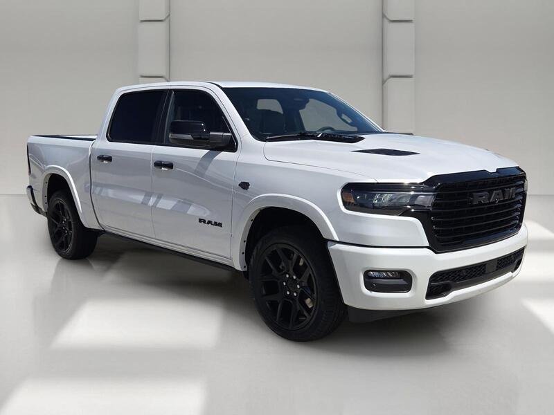 New 2027 Ivory White Tri-Coat Pearlcoat RAM LARAMIE 4X4 CREW CAB 5