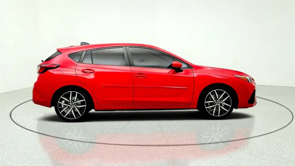Used 2024 Pure Red Subaru Sport AWD w/ BSD/RCTA, All-Weather & Moonroof Pkg image 4
