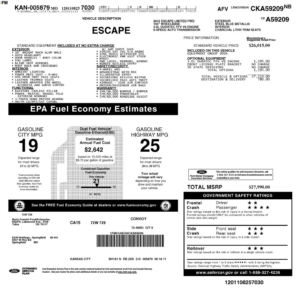 Used 2012 Blue Ford Limited image 2