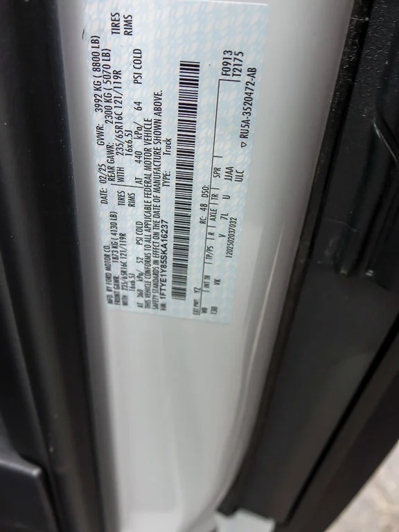 New 2025 Oxford White Ford T-150 148 LR RACKS & BINS image 22