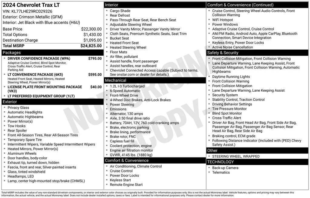 Used 2024 Red Chevrolet LT image 28