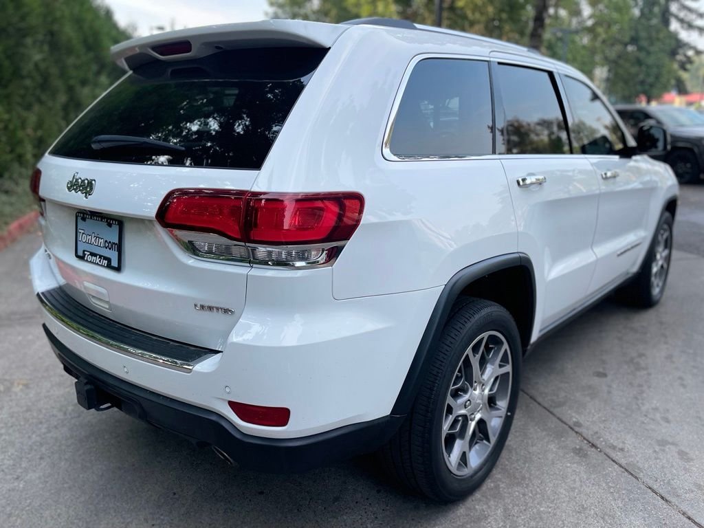 Used 2021 Bright White Clearcoat Jeep Limited image 3