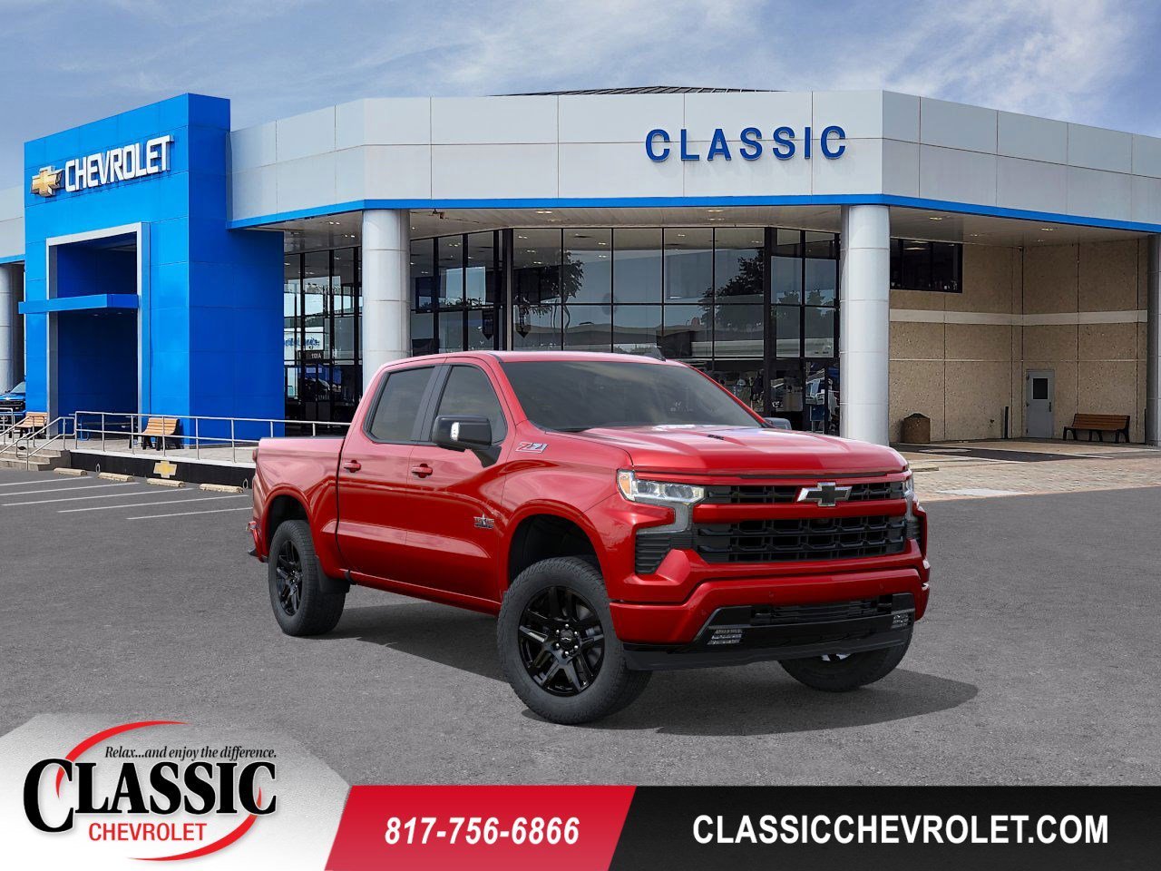 Radiant Red Tintcoat 2026 Chevrolet Silverado 1500 RST Crew Cab 4WD Pickup Truck Four-Wheel Drive