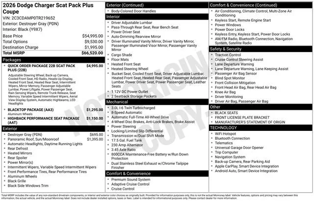 New 2026 Destroyer Gray Exterior Paint Dodge Scat Pack Plus image 19