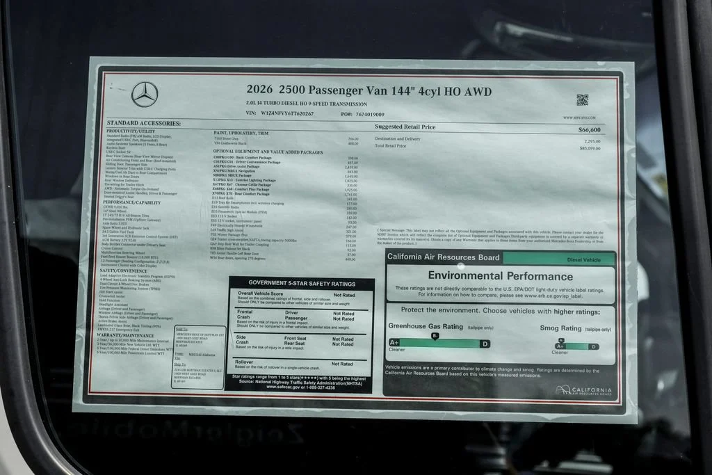 New 2026 Stone Gray Mercedes-Benz Passenger 144 WB image 61