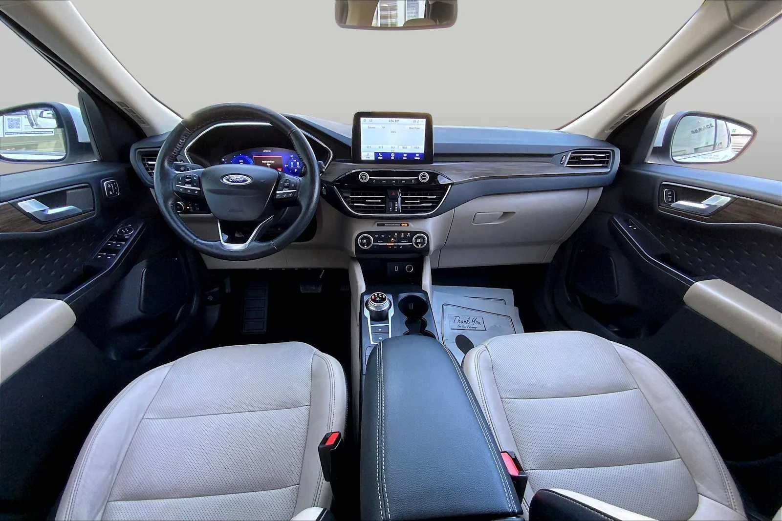 Used 2020 Star White Metallic Tri-Coat Ford Titanium Hybrid image 16