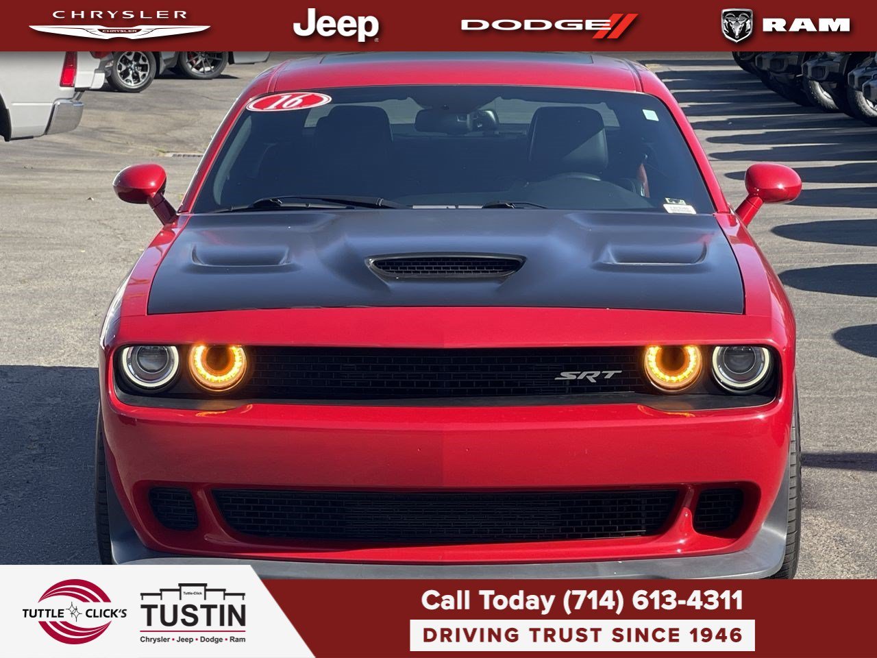 Used 2016 Redline Red Tricoat Pearl Dodge SRT Hellcat image 2