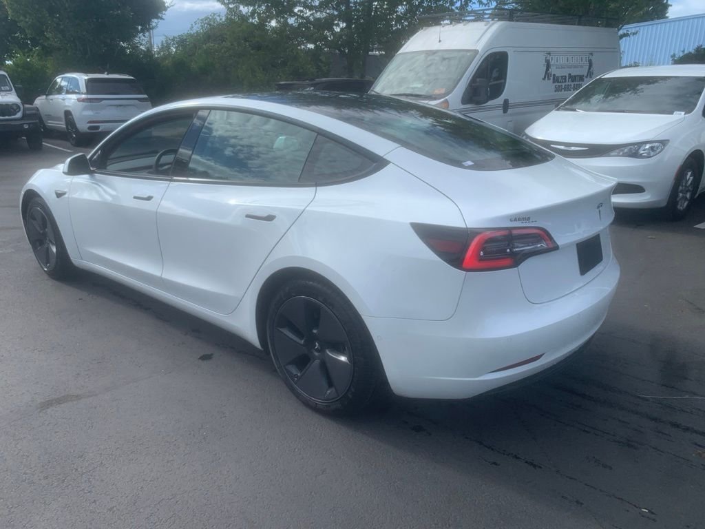 Used 2021 White Tesla Standard Range Plus image 2