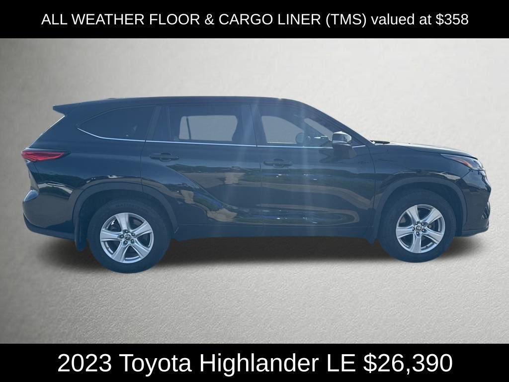 Used 2023 Midnight Black Metallic Toyota LE image 2