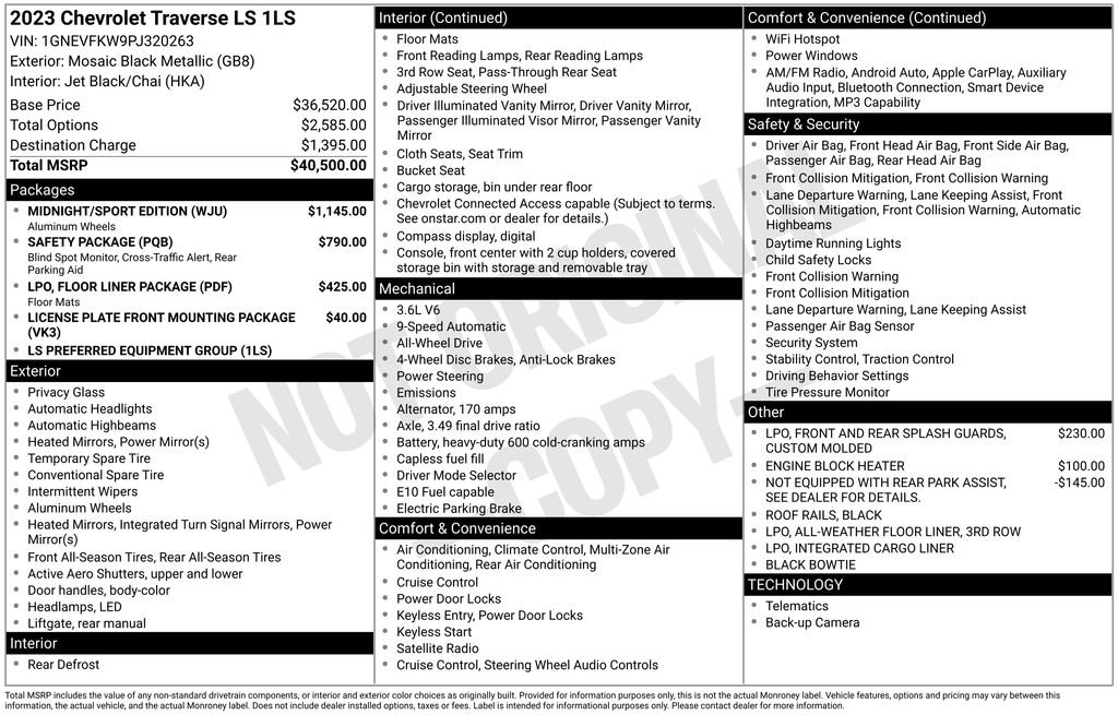 Used 2023 Black Chevrolet LS image 31