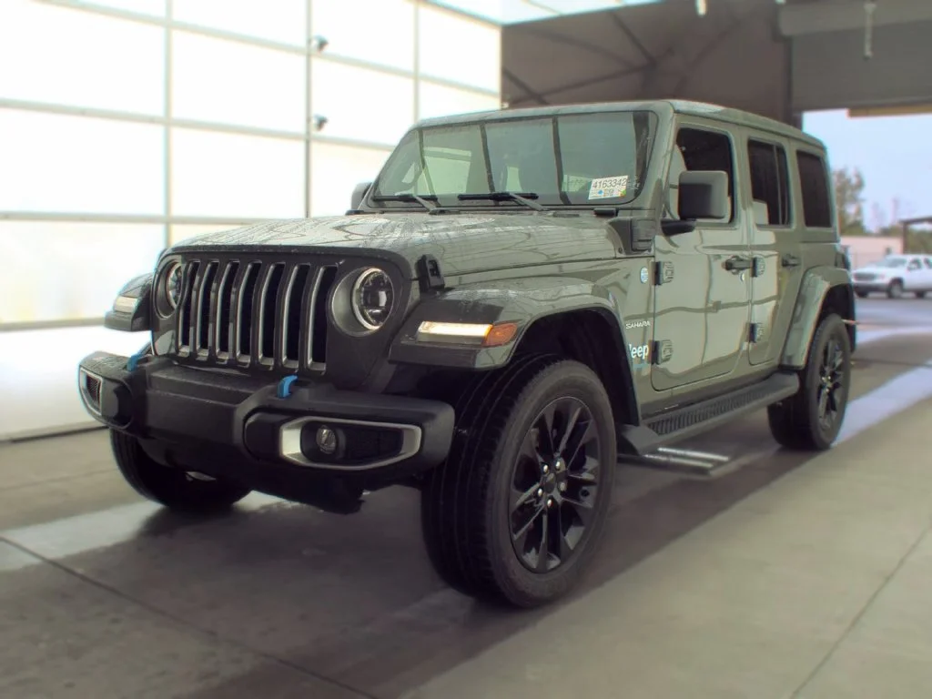 Used 2023 Gray Jeep Sahara 4xe image 1
