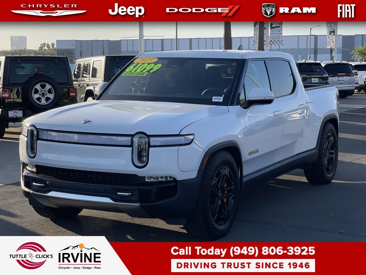 Used 2023 Glacier White Rivian Adventure image 3