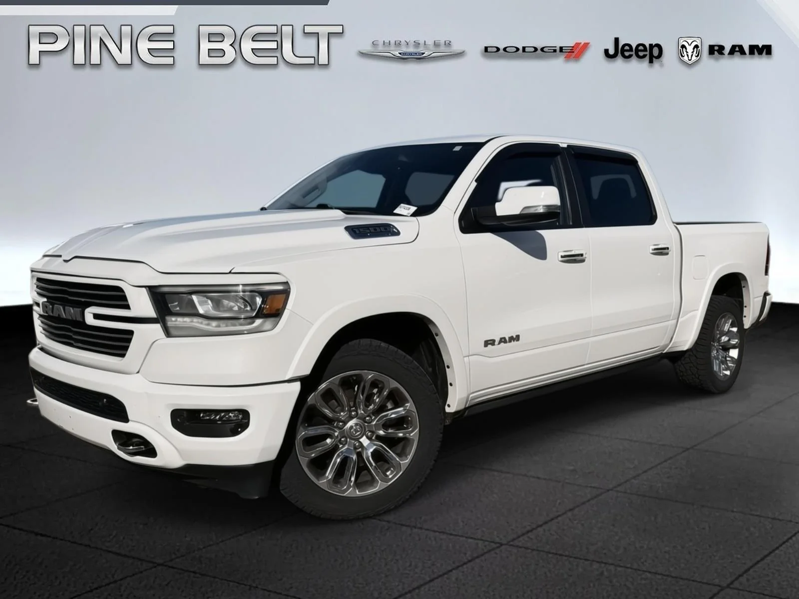Used 2021 Bright White Clearcoat Ram Laramie image 1
