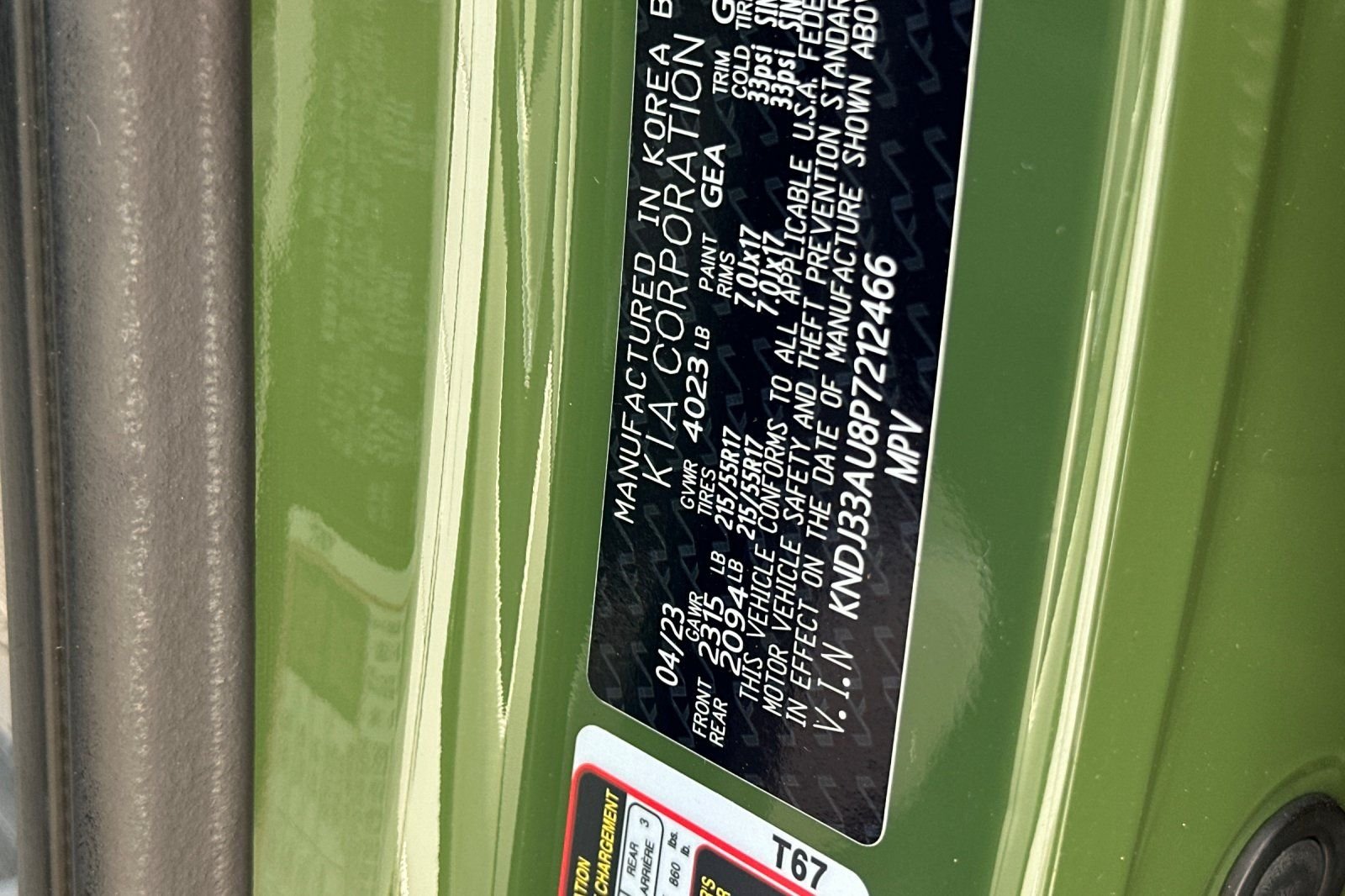 Used 2023 Green Kia EX image 33