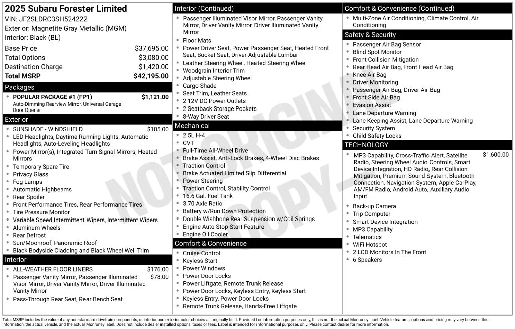 Certified Used 2025 Gray Subaru Limited image 45