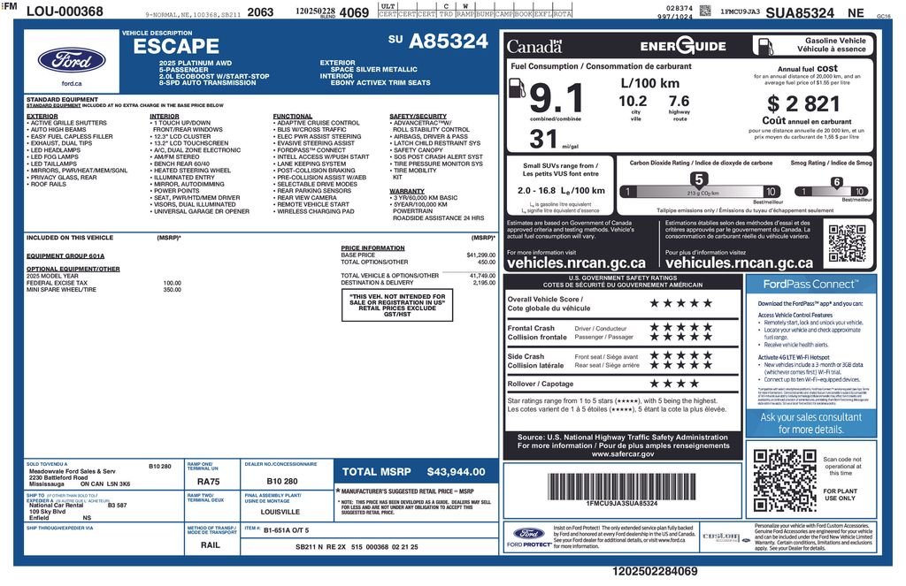 Used 2025 Silver Metallic Ford Platinum image 2