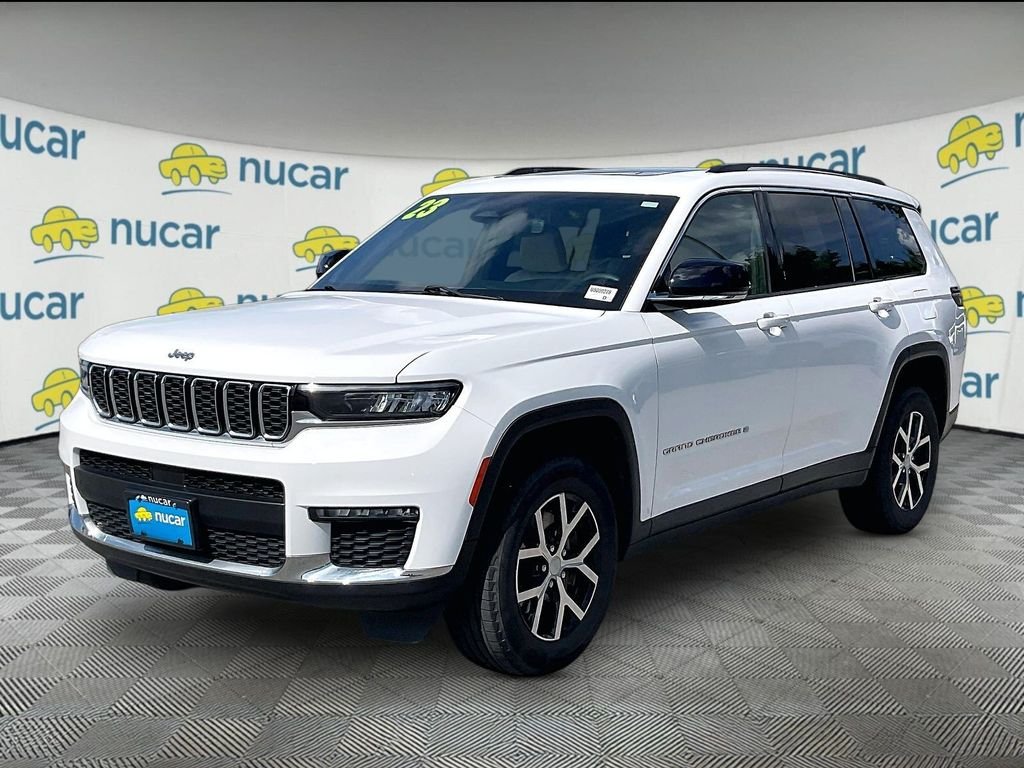 Used 2023 Bright White Clearcoat Jeep Limited image 3