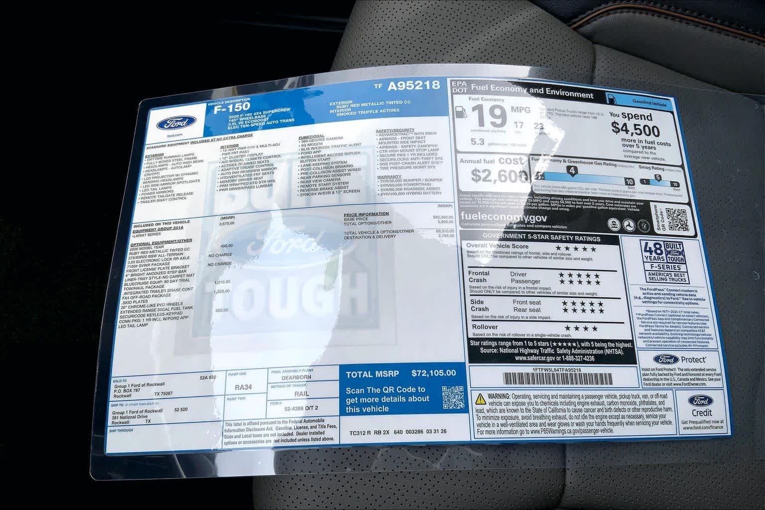 New 2026 Ruby Red Metallic Tinted Clearcoat Ford Lariat® image 20