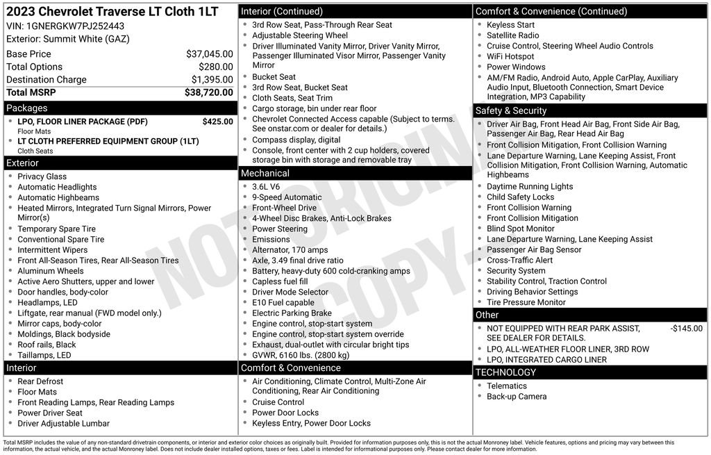 Used 2023 White Chevrolet LT image 23