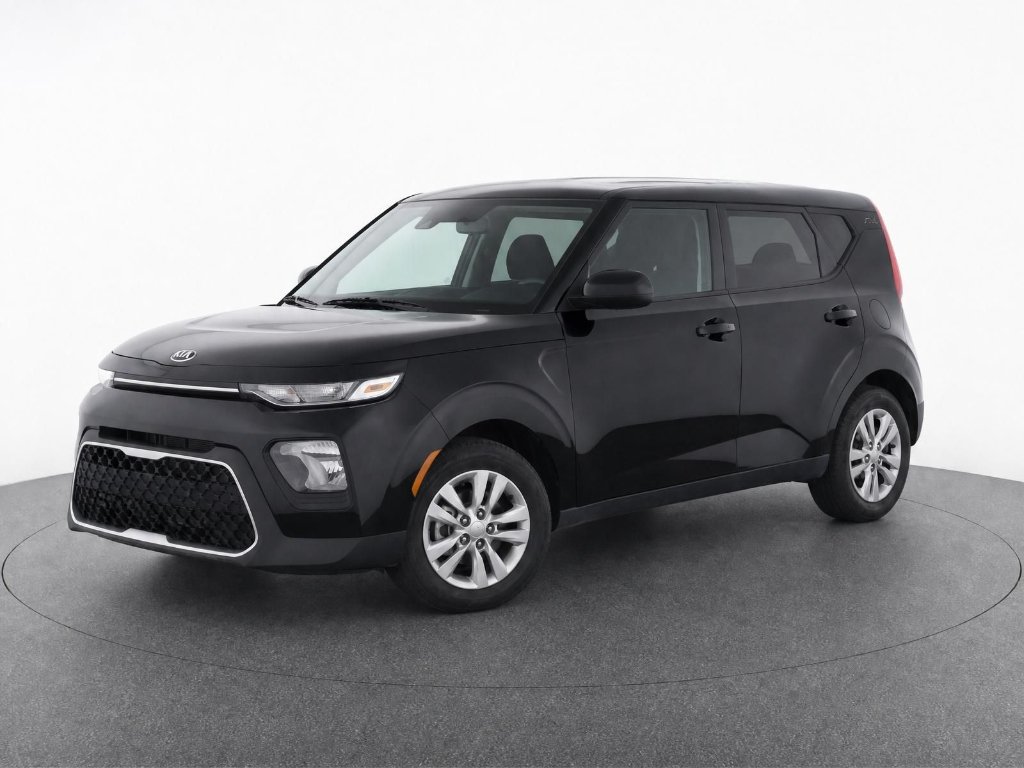 Used 2021 CHERRY BLACK Kia LX image 1