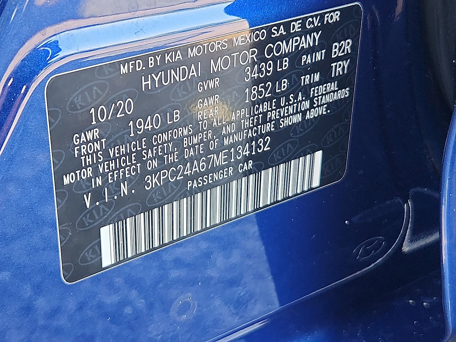 Used 2021 Blue Hyundai SE image 26