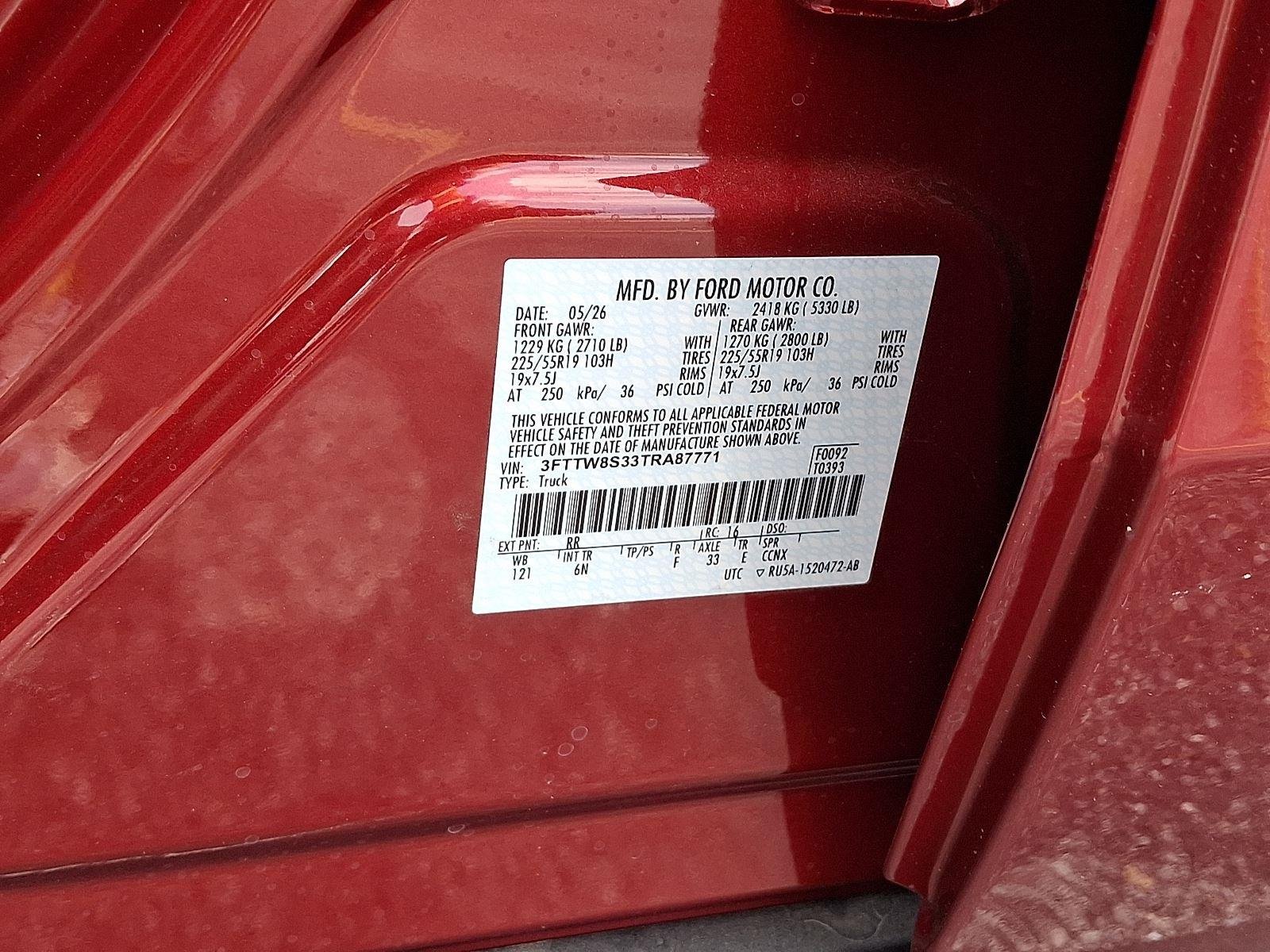 New 2026 Ruby Red Metallic Tinted Clearcoat Ford LARIAT image 18