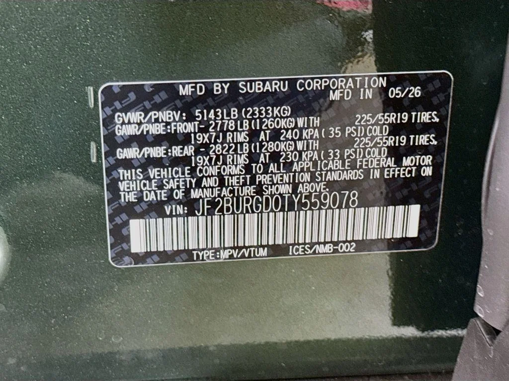 New 2026 Green Subaru Limited XT image 45