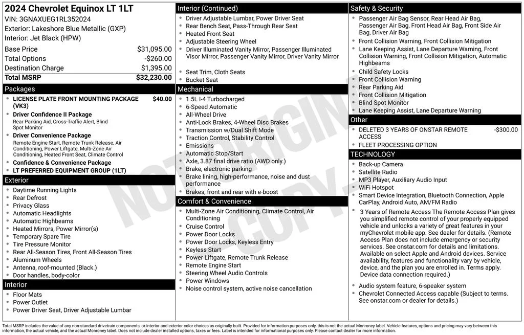 Used 2024 Blue Chevrolet LT image 1